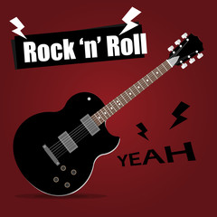 guitar electric rock and roll vector