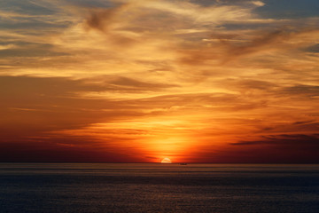 Fototapeta na wymiar Sunset on Patara beach. Turkey