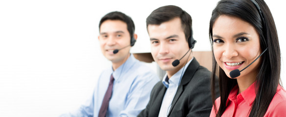 Call center (telemarketer or customer service) team