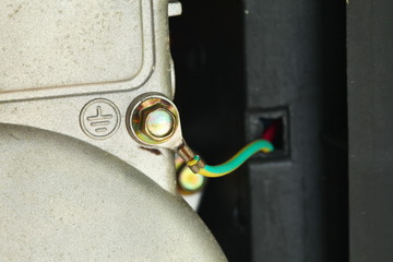 Generator ground wire green and yellow color.