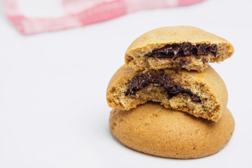 Chocolate cream biscuits