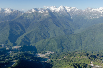 Mountain peaks in the vicinity of the city of Adler
