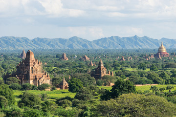 Fototapeta na wymiar Bagan pagodas and monastery after earthquake, Mandalay, Myanmar