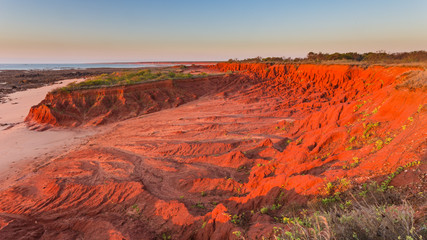 Red Pindan Cliffs at sunset, James Price Point, Western Australia