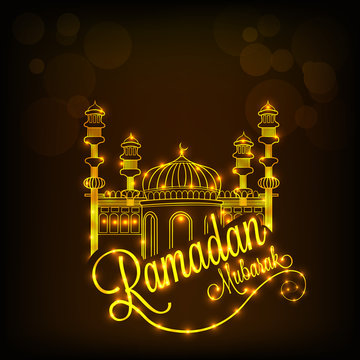 Ramadan Mubarak greeting card.