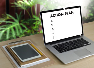 ACTION PLAN Strategy Vision Planning , Creative Development Process , business man of plan