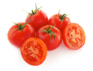 Tomatoes on white