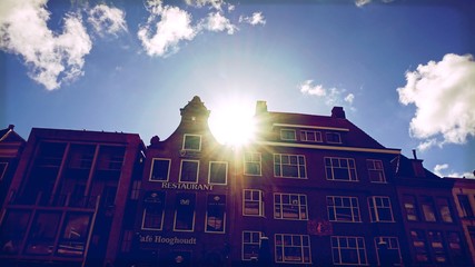 sun is setting in Groningen 