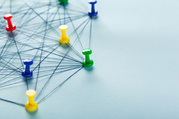 Network with pins