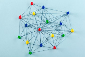 Network with pins