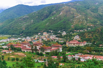 Fototapeta na wymiar Royal palace Tashichho Dzong, Thimphu, Bhutan
