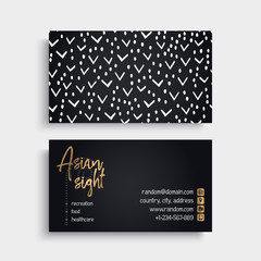 Business Card. Vintage decorative elements