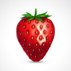 Strawberry realistic vector