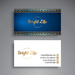 Business Card. Vintage decorative elements