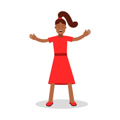 Furious and frustrated woman screaming with rage vector Illustration