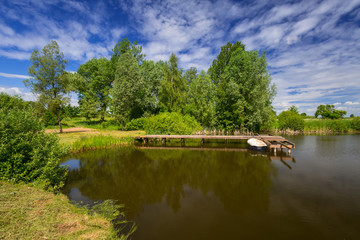 Idyllic lake in summer time, Poland