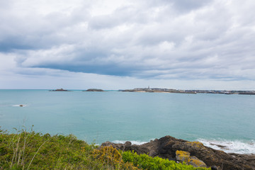 Dinard on a clouded day, France, Brittany, Europe