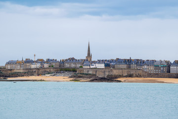 View on Saint-Malo from Dinard, France, Brittany, Europe