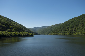 View from  Gura Raului dam, in Sibiu county, Romania