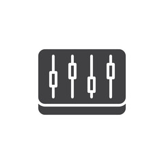 Mixer, levels icon vector, filled flat sign, solid pictogram isolated on white. Symbol, logo illustration. Pixel perfect