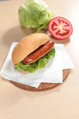 ham burger and potato fries