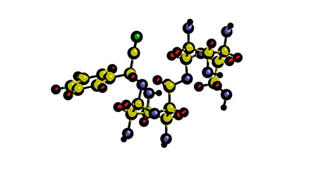 Molecular structure of Amygdalin (vitamin B17)