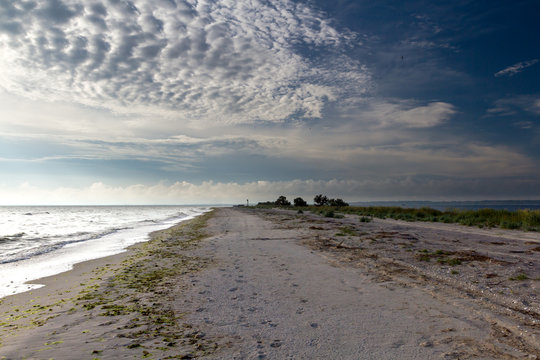 The end of the Kinburn spit, Mykolayiv region, Ukraine.