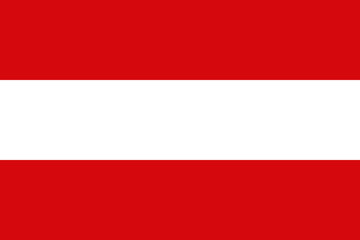 Austrian flag, flat layout, vector illustration