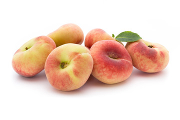 Peach. Fruit with isolated on white background.