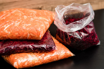 Package frozen, semi-finished, billets of food