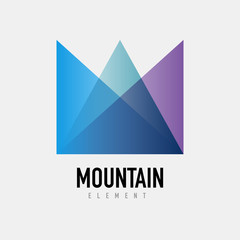Mountain logo geometric design