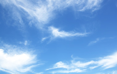 Blue sky white clouds fresh air