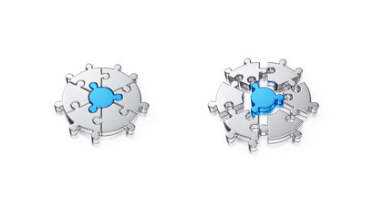 Puzzle jigsaw ring