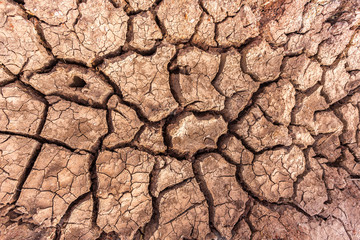 background and texture of dry soil with cracked