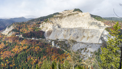 View of Lespezi  stone quarry, Romania - obrazy, fototapety, plakaty