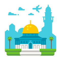Flat design Dome of Rock
