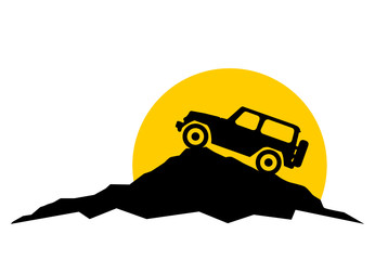 Silhouette Auto Berge © SimpLine