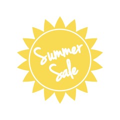 Icon Sonne mit Schriftzug Summer Sale