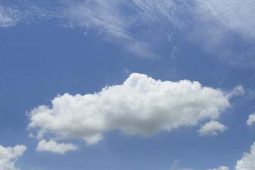 The cloud on the sky at midday.