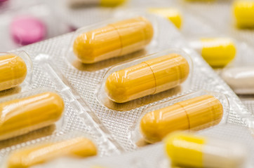 colorful medicine pills