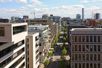 HafenCity district in Hamburg in Germany