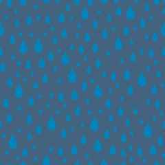 Raindrops vector seamless pattern