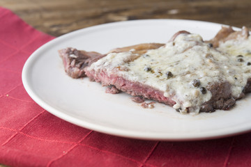 Steak with sauce