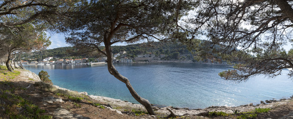 Panorama Ortschaft Muna auf der Insel Zirje,Kroatien