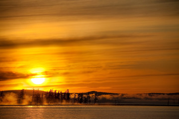 Sunrise in Khuvsgul, Mongolia