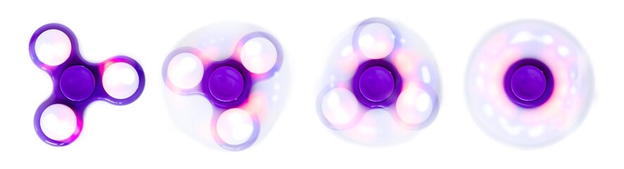 Hand spinner. A fidget toy for increased focus, stress relief. - obrazy, fototapety, plakaty