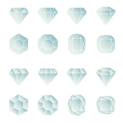 set of diamond design elements
