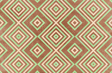 Watercolor geometrical pattern.
