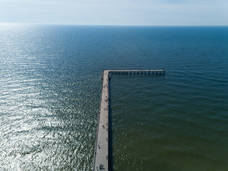 Palanga Lietuva Baltic Sea Seaside Aerial drone top view
