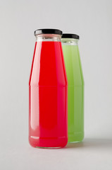 Fototapeta premium Juice Bottle Mock-Up - Two Bottles
